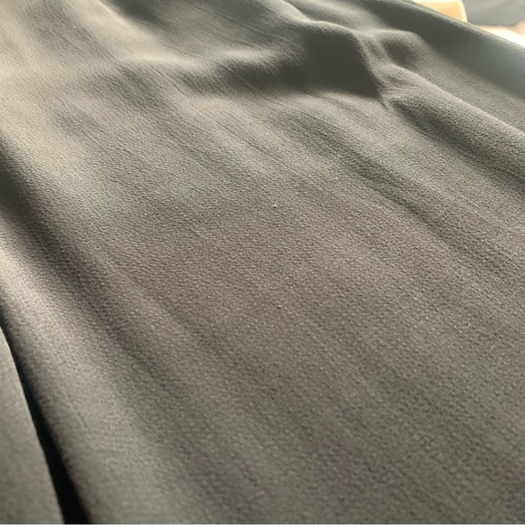 Eileen Fisher Womens Black Pleated Crepe Straight Dress Pants Trousers Tencel 10 - Picture 9 of 13